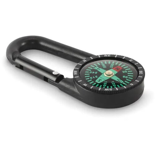 Outdoor kompas met karabijn Chaco zwart