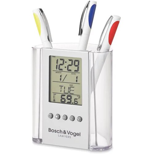 Pennenhouder met kalender Prodigy transparant
