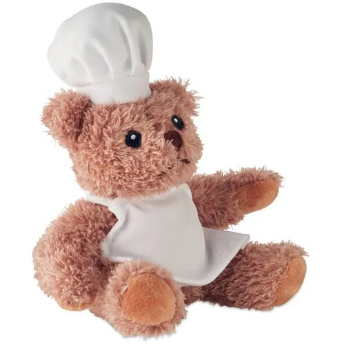 Pluche teddybeer chef-kok Teddchef wit