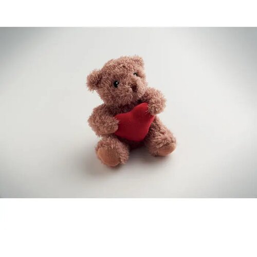 Pluche teddybeer met hart Cuddle rood