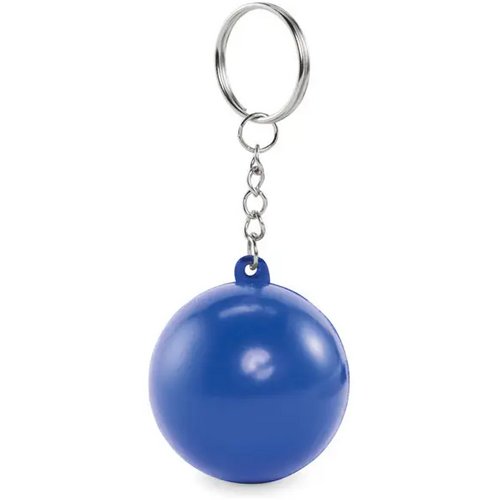Pu balvormige sleutelhanger Cirkely blauw