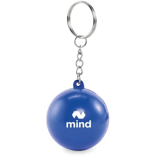 Pu balvormige sleutelhanger Cirkely blauw