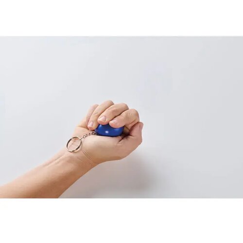 Pu balvormige sleutelhanger Cirkely blauw
