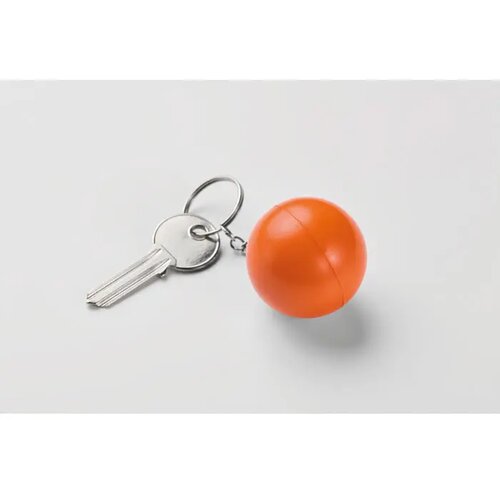 Pu balvormige sleutelhanger Cirkely oranje