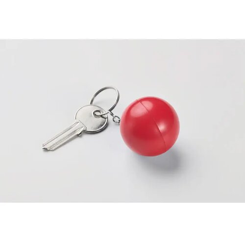Pu balvormige sleutelhanger Cirkely rood
