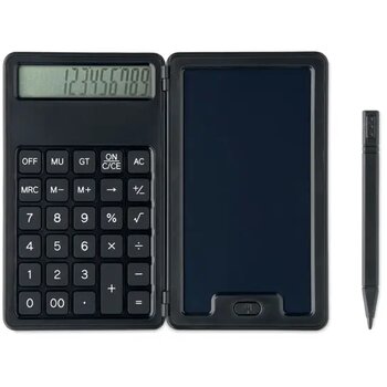 Rekenmachine met lcd-tablet Clerk zwart