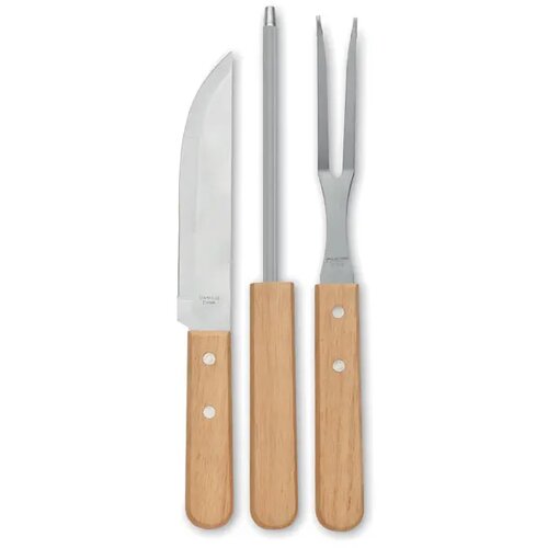 Roestvrij stalen barbecue geree Tooldera hout
