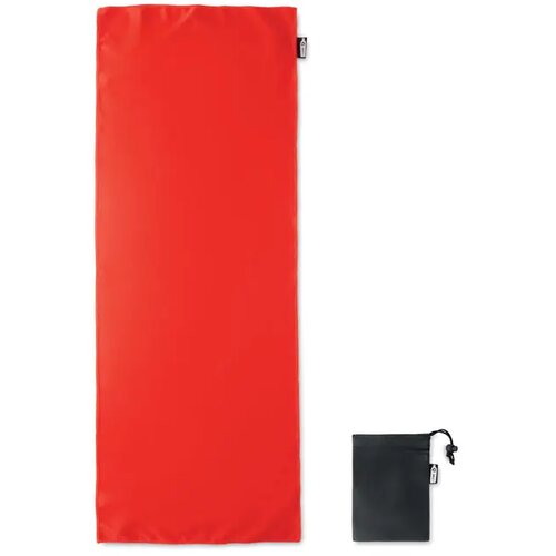 Rpet sporthanddoek in zakje Tuko rpet rood
