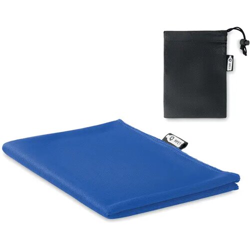 Rpet sporthanddoek in zakje Tuko rpet royal blauw