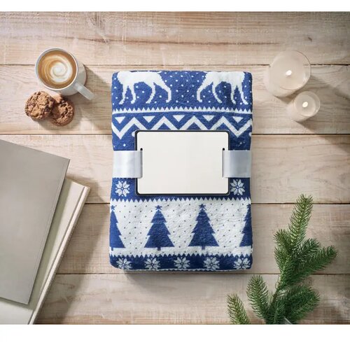 Rpet-fleecedeken 190gr/m² Tosti blauw