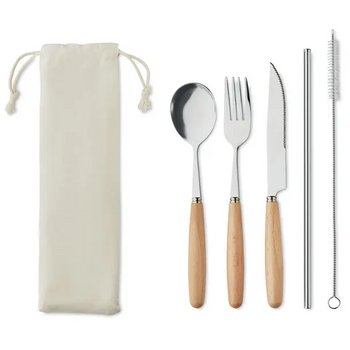 Rvs bestekset Custa set beige Rvs bestekset Custa set beige