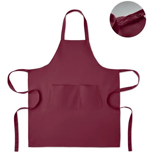 Schort biologisch katoen 240g Gamma bordeaux