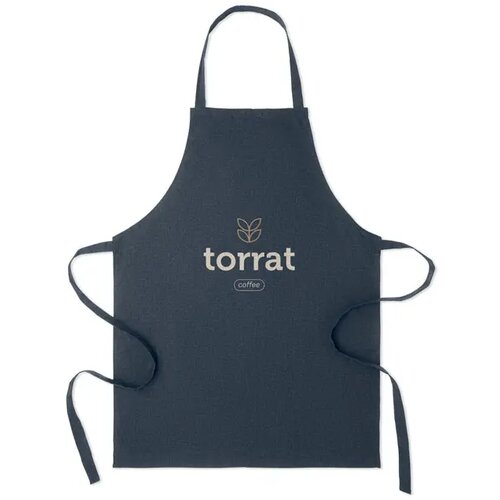 Schort van gerecycled katoen Sous colour marineblauw