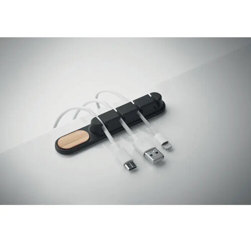 Siliconen kabelorganizer Order zwart