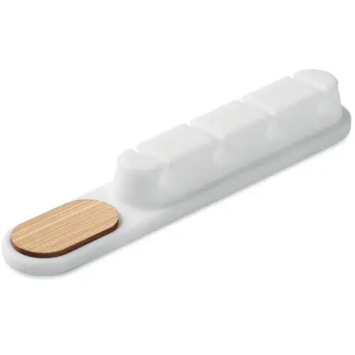 Siliconen kabelorganizer Order wit