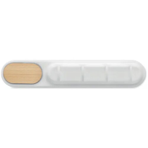 Siliconen kabelorganizer Order wit
