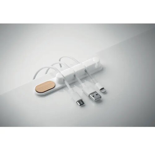 Siliconen kabelorganizer Order wit