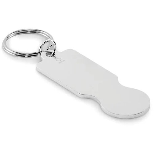 Sleutelhanger met winkelwagenmu Tokley zilver