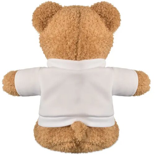 Teddybeer met t-shirt 23cm Jackie wit