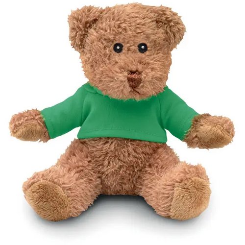 Teddybeer met t-shirt Johnny t groen