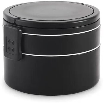 Twee-laagse lunchbox 950ml Ensala zwart