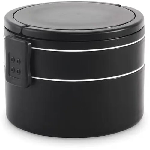 Twee-laagse lunchbox 950ml Ensala zwart