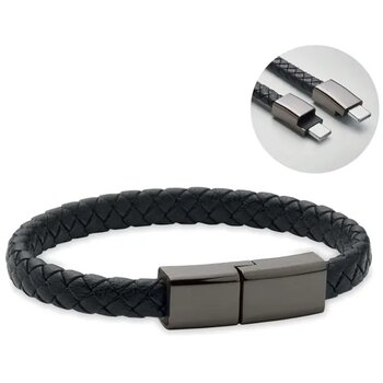 Type-c kabel armband Fauleti charge zwart