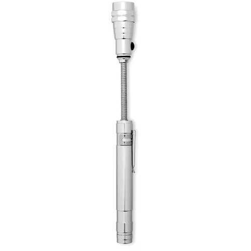 Uitschuifbare alum zaklamp Strech-torch zilver