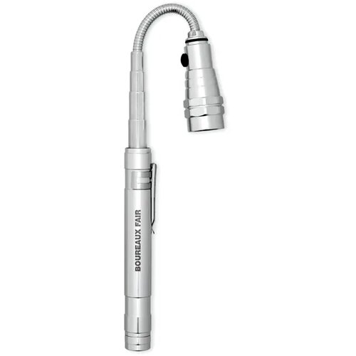 Uitschuifbare alum zaklamp Strech-torch zilver