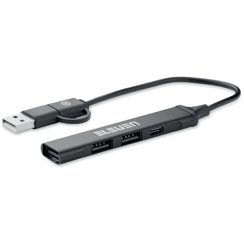 Usb 4-poorts hub 19 cm Current zwart