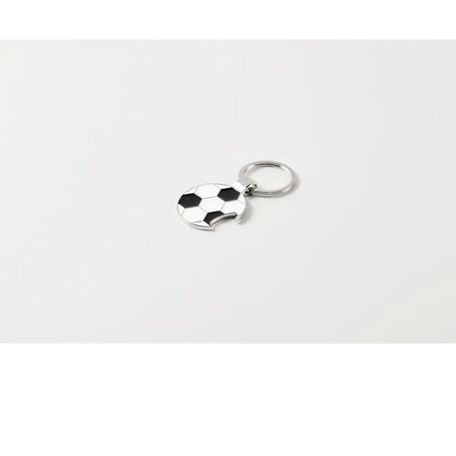 Voetbal hanger flesopener Open goal wit/zwart