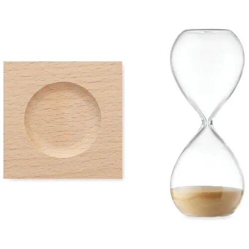 Zandloper van 5 minuten Desert beige