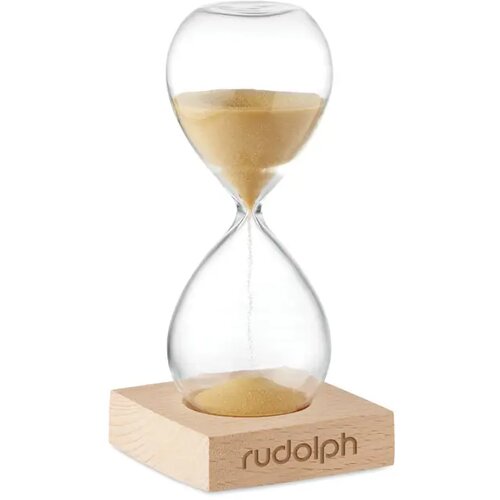 Zandloper van 5 minuten Desert beige