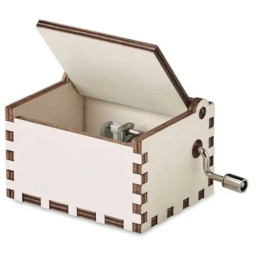 Houten kerst muziekdoos Boxmas hout