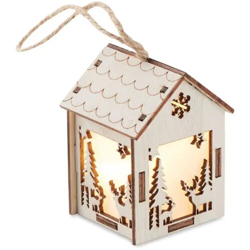 Huisje met licht Ponia hout