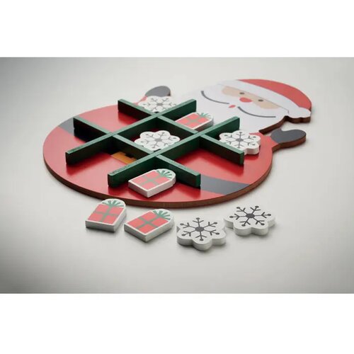 Kerstmis houten tic tac toe Hohotoe rood