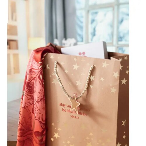 Kraftpapieren geschenkzak Sparkle goud