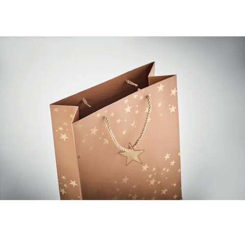 Kraftpapieren geschenkzak Sparkle goud