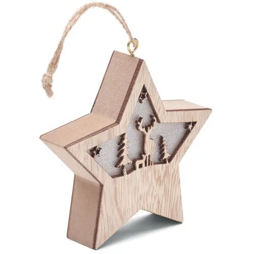 Mdf ster met licht Starlight hout