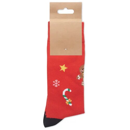 Paar kerstsokken m Soc medium rood