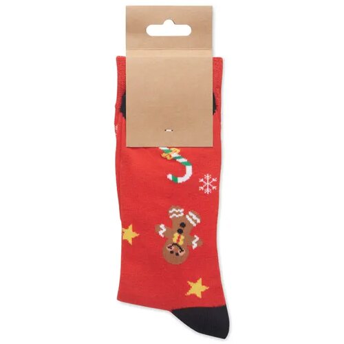 Paar kerstsokken m Soc medium rood