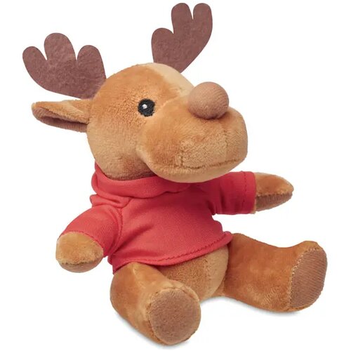 Rendier met hoodie Rudolph rood