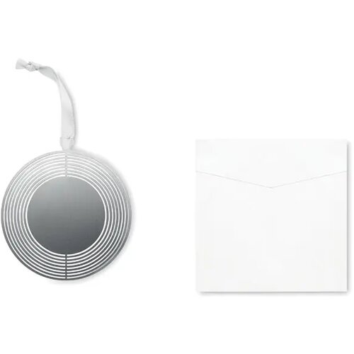 Ronde kerstdecoratie Buno zilver