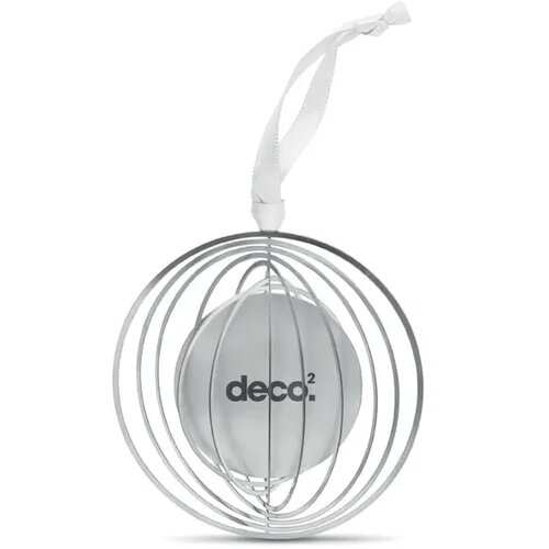 Ronde kerstdecoratie Buno zilver