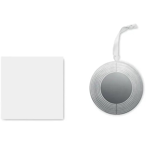 Ronde kerstdecoratie Buno zilver