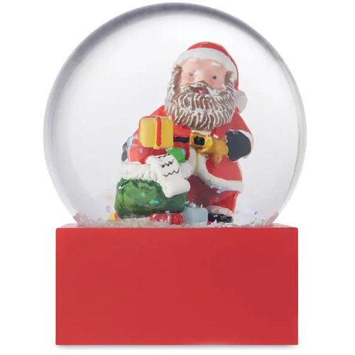 Sneeuwbol ornament Santisimo rood