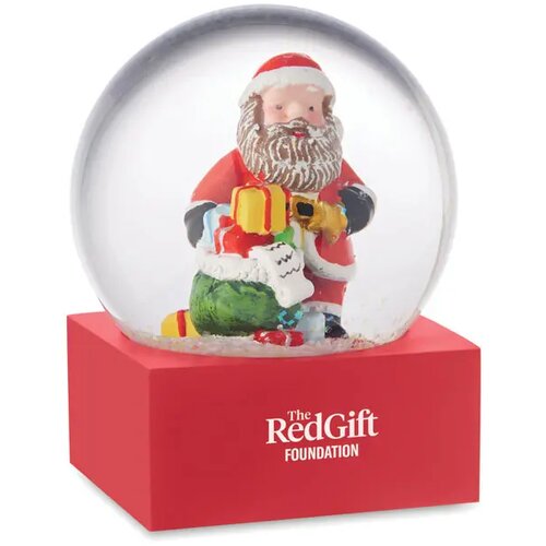 Sneeuwbol ornament Santisimo rood