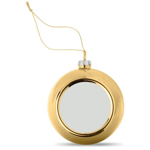 Sublimatie kerstbal Happy ball goud