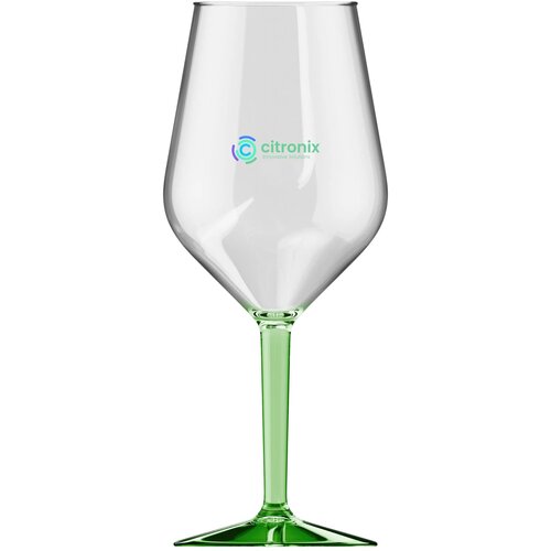 Happyglass Lady Abigail Trans Wijnglas Tritan 470 Ml Transparant Groen