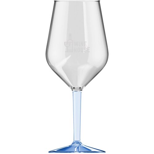 Happyglass Lady Abigail Trans Wijnglas Tritan 470 Ml Transparant Blauw